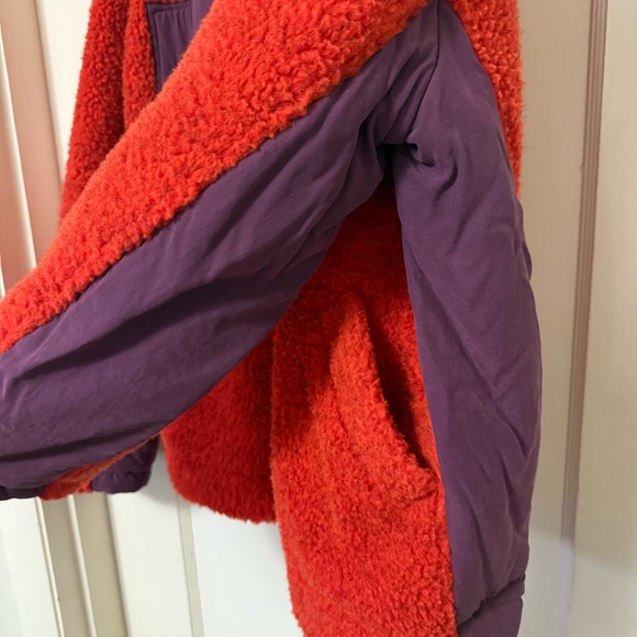 We the Free People Rivington Sherpa Jacket Chili Combo OB1006446 L - Picture 5 of 10